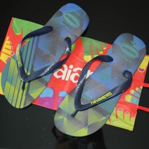 Havaianas Blue Ocean Beach Sandals / Flip-Flops